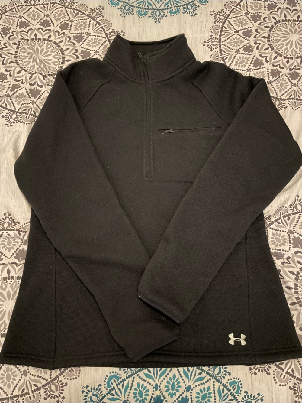 Under Armour Black Half-Zip Better Sweater Pullover size Large